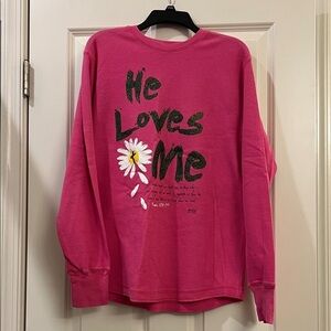 Kerusso Pink Long Sleeve Graphic Tee